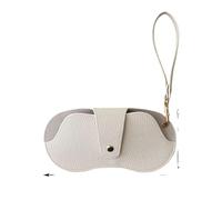 DKJAHSEK Funda Gafas Blanda Estuche For Gafas De Piel Sintética, Estilo Retro, Portátil, Con Cuerda Colgante Y Funda Protectora For Gafas, For Hombres Y Mujeres.(White)
