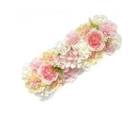 DKJAHSEK Guirnalda Flores Arreglo de Flores Artificiales de Seda, decoración for el hogar, Boda, Pared de Flores, guía de Camino, decoración del Arco de Boda al Aire Libre, 1 ud.(Champagne Pink)