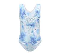 DKJAHSEK Maillot Gimnasia NiñA Leotardos de gimnasia for niñas Vestidos ropa deportiva brillantes una pieza for Sin mangas Apperal atlético for niños(1069L,6)