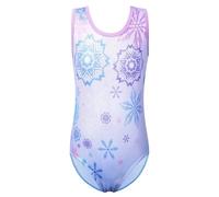 DKJAHSEK Maillot Gimnasia NiñA Leotardos for niñas pequeñas for gimnasia Ballet malla sin mangas lentejuelas danza leotardo niños atleta deportes mono(B248 SnowflakePurple,4A)