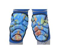 DKJAHSEK Niños Adultos Deportes al Aire Libre protección Codo Snowboard Pantalones Cortos esquí Protector Patinaje sobre Ruedas Protector Cadera Acolchado Rodillera(Blue Knee Pads,Kids Size S)