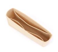 DKJAHSEK Organizador Bolso Bolsa de tela de fieltro con forro, bolsa de viaje multifuncional, organizador de maquillaje, bolsa forrada con forma, bolsas de súper cosméticos(Beige,S 19x10x5cm)