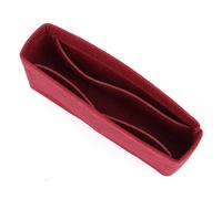 DKJAHSEK Organizador Bolso Bolsa de tela de fieltro con forro, bolsa de viaje multifuncional, organizador de maquillaje, bolsa forrada con forma, bolsas de súper cosméticos(Red,Mini 13.5x8.5x4cm)