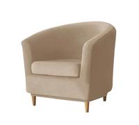 DKJAHSEK Stretch Velvet Club Sofa Cover Single Relax Tub Chair Covers with Seat Cushion Elastic Armchair Slipcovers Living Room(A21)