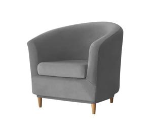 DKJAHSEK Stretch Velvet Club Sofa Cover Single Relax Tub Chair Covers with Seat Cushion Elastic Armchair Slipcovers Living Room(A6)