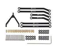 DKKY CNC Aluminio Alta Liquidación para 1/24 RC Crawler LWB 133.5mm Axial SCX24 AXI90081 Cerrojo AXI00004 B17 (negro)