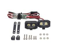 DKKY RC - Luz de parachoques con 2 luces LED dobles con controlador 5050, foco cuadrado para 1/10 RC Crawler Axial SCX10 90046 TRX4 Wraith RR10 MST Redcat (con control)