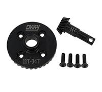 DKKY Steel Diff Gear Metal helicoidal Diff Anillo/piñón Engranajes 11T 34T para TRAXXAS TRX4 Reemplazar #8279