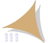 DKLE 2.5x2.5x2.5 m Vela de Sombra Triangular Exterior, Impermeable Toldo Vela, 95% de Protección Rayos UVToldo Parasol Jardin, para Exterior, Terrazas