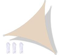 DKLE 3.5x3.5x3.5 m Vela de Sombra Triangular Exterior, Impermeable Toldo Vela, 95% de Protección Rayos UVToldo Parasol Jardin, para Exterior, Terrazas