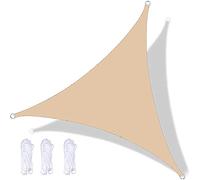 DKLE 6x6x6 m Vela de Sombra Triangular Exterior, Impermeable Toldo Vela, 95% de Protección Rayos UVToldo Parasol Jardin, para Exterior, Terrazas