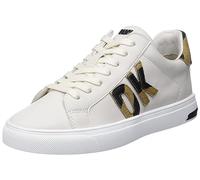 DKNY Abeni Lace Up-Zapatillas de Piel, Mujer, Pebble Black, 36 EU