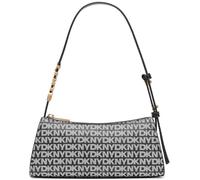 DKNY Avril Top Zip Shoulder Bag, Bolso de Hombro Mujeres, Logotipo Negro y Negro