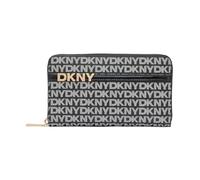 DKNY Avril Zip Around Billfold - Cartera para Mujer, Logotipo Negro y Negro, Large