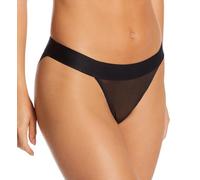 DKNY Bikini Transparente para Mujer, Negro -, S