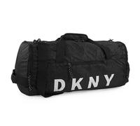 DKNY - Bolsa De Viaje Mujer y Hombre Plegable Ligera Impermeable. Bolsa Fin De Semana Mujer Bolsa De Viaje Mano, Negro