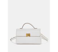 DKNY Bolso de piel DKNY COLETTE con asa corta y cierre frontal. Blanco