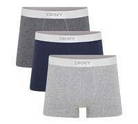 DKNY Boxers de Modal Súper Suaves para Hombres Gris con Cintura Estampada en Gel | Ropa Interior Cómoda y Elástica - Paquete de 3 Unidades