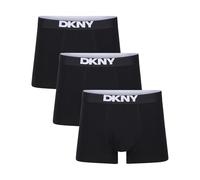 DKNY Boxers para Hombres en Negro | Tejido de Mezcla de Modal y Algodón Ultra Suave con Cintura de Microfibra Elástica | Ropa Interior Cómoda y Elástica - Paquete de 3 Unidades