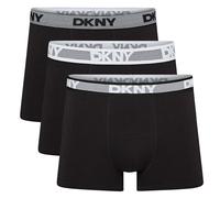 DKNY Boxers para Hombres en Negro | Tejido Rico en Algodón Súper Suave con Cintura Elástica de Nylon | Ropa Interior Cómoda y Elástica - Paquete de 3 Unidades