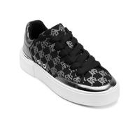 DKNY Bradley - Tenis con Plataforma y Cordones para Mujer, Negro/Níquel, 37.5 EU
