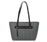 DKNY Bryant Ave MD Tote, Bolsa de Mano Mujer, Logotipo Negro/Negro, One Size