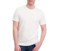 DKNY Camiseta de algodón suave para hombre, camiseta lisa casual y de cuello redondo, cómoda camiseta de ajuste clásico de primera calidad para hombre, Blanco, Medium