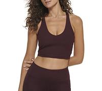 DKNY Camiseta de compresión súper Suave para Mujer, Currant, XS, Rojo, XS