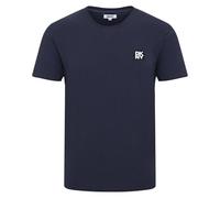 DKNY Camiseta de Punto gofre para Hombre | Camiseta de algodón para Hombre | Cómoda y Ligera | Cuello Redondo | Manga Corta | Ajuste Regular, Azul Marino, M