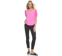 DKNY Camiseta de punto para mujer con mangas abullonadas, Rosa (Power Pink), X-Small