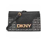 DKNY Cartera Avril para Mujer en un Bolso de Mano, Logotipo Negro/Negro, One Size, Bolso de Mano