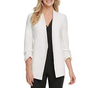 DKNY P9rcaawi, Fundación-L/S Ope Abrir, Chaqueta, Ivy-Marfil, 36 para Mujer