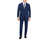 DKNY Chaqueta de Negocios para Hombre de Ajuste Moderno y Alto Rendimiento, Cuadros Azules, 34W/30L
