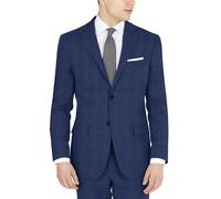 DKNY Chaqueta de Traje de Negocios para Hombre, Azul Cuadros, 50
