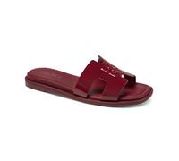 DKNY Columba - Sandalias planas para mujer, color rojo rubí, talla 8.5