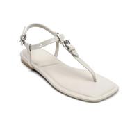 DKNY Datto-Flat Thong Sandal, Sandalia Plana Mujer, Blanco Suave, 35 EU
