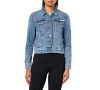 DKNY Denim Fashionable Cropped Jeans Jacket Chaqueta Vaquera, Lavado en cámaras, Large para Mujer