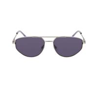 DKNY DK117S Gafas, Satin Silver/Kiwi, 57-140-15 Unisex Adulto