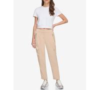DKNY DKNY - Pantalón de mujer cargo recto. Beige Talla 36