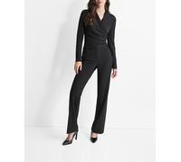 DKNY DKNY - Pantalón de mujer recto ajustado. Negro Talla 40