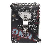 DKNY Elissa Phone Crossbody, Bolso Bandolera Mujeres, Graffiti Negro, Talla única