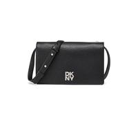 DKNY ETTA Wallet On A String, Bolso de Mano Mujeres, Negro/Plateado