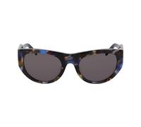 DKNY Gafas de sol DK550S para mujer, color tortuga azul, talla única, Tortuga azul, talla única
