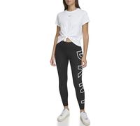 DKNY High Waist 7/8 Explorer Leggings, White, XXS De Las Mujeres