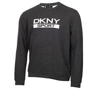 DKNY Hombre South Street Transpirable Sweat Sweater - Charcoal Marl - S