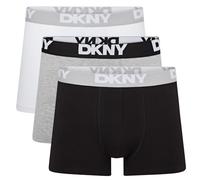DKNY Hombres Bañador Negro/Gris Blanco Paquete de 3 Medio