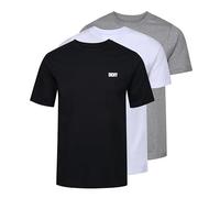 DKNY Giants, Camiseta para Hombre, (Pack de 3), Negro/Blanco/Gris, M