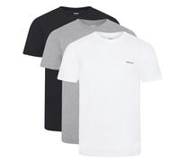 DKNY Hombres Camiseta de Cuello Redondo Negro/Blanco/Gris Paquete de 3 Pequeño