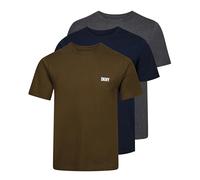 DKNY Giants, Camiseta para Hombre, (Pack de 3), Olivo/Carbón/Azul Marino, XL