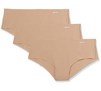 DKNY Litewear Cut Anywhere - Bragas Hipster para Mujer, Paquete de 3 Unidades, Paquete múltiple, Brillo y Brillo, Brillo/Brillo/Resplandor, M